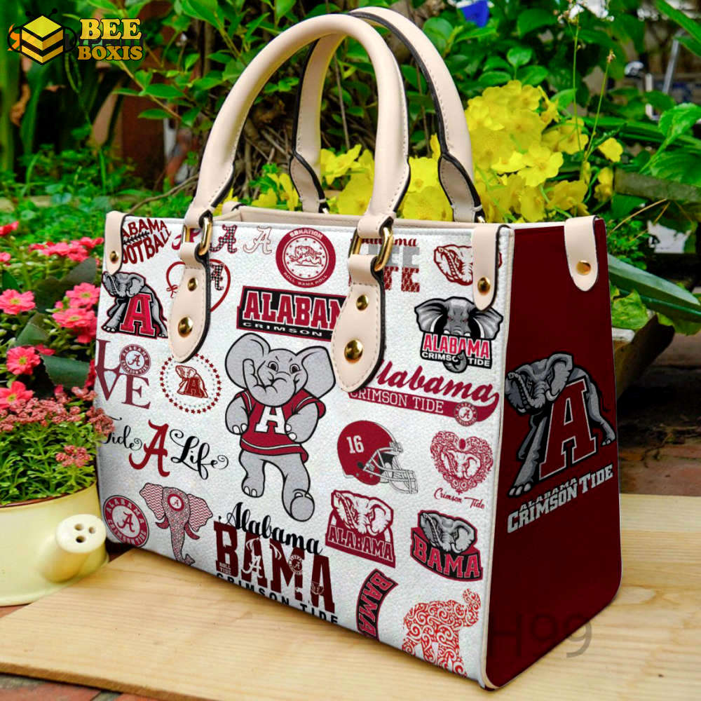 Alabama crimson tide leather handbag for women gift