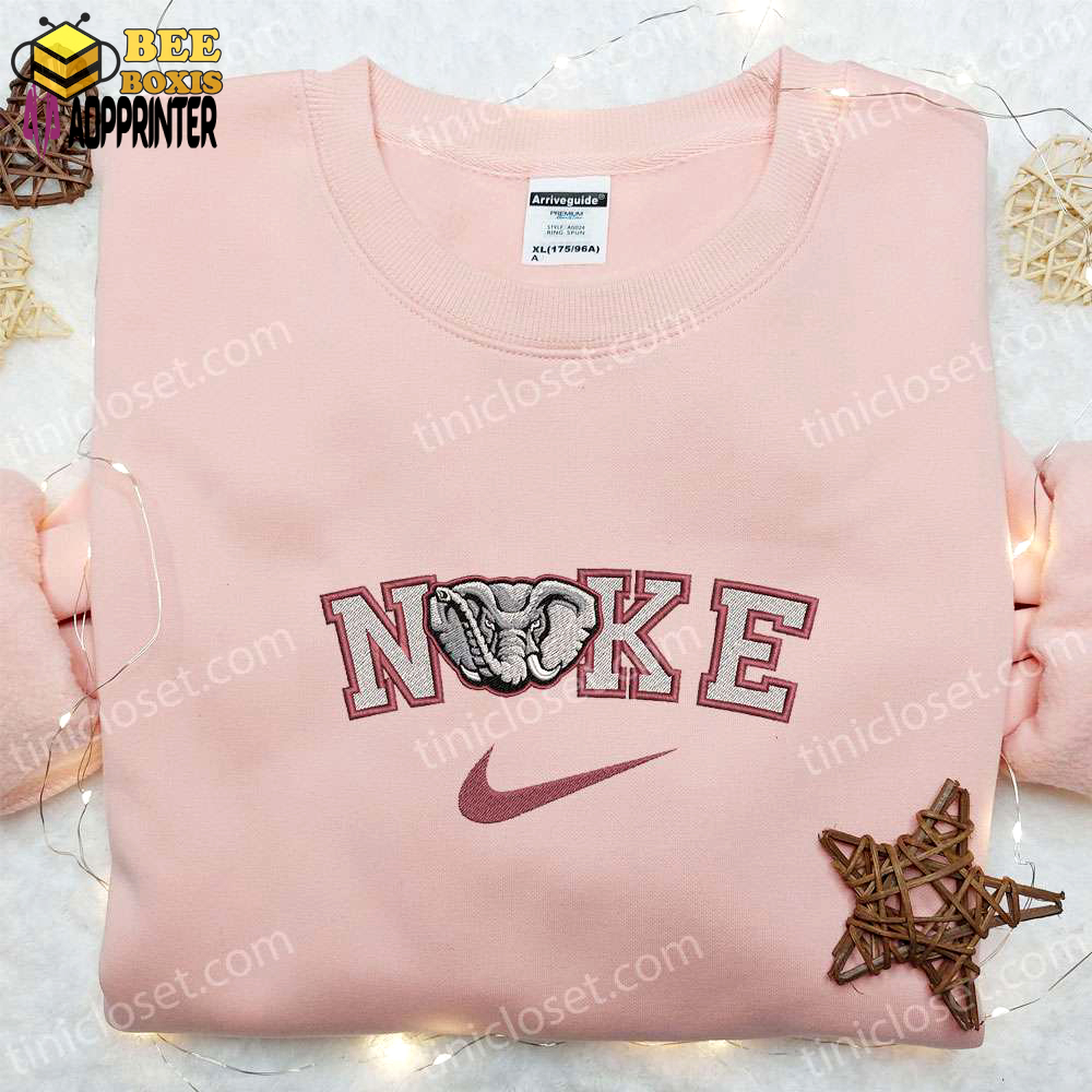 Alabama crimson tide x nike embroidered shirt & ncaa sports hoodie: best gift idea