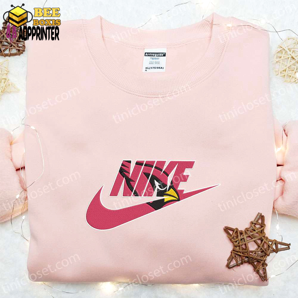 Arizona cardinals nike embroidered shirt & hoodie: ultimate nfl fandom gift idea!
