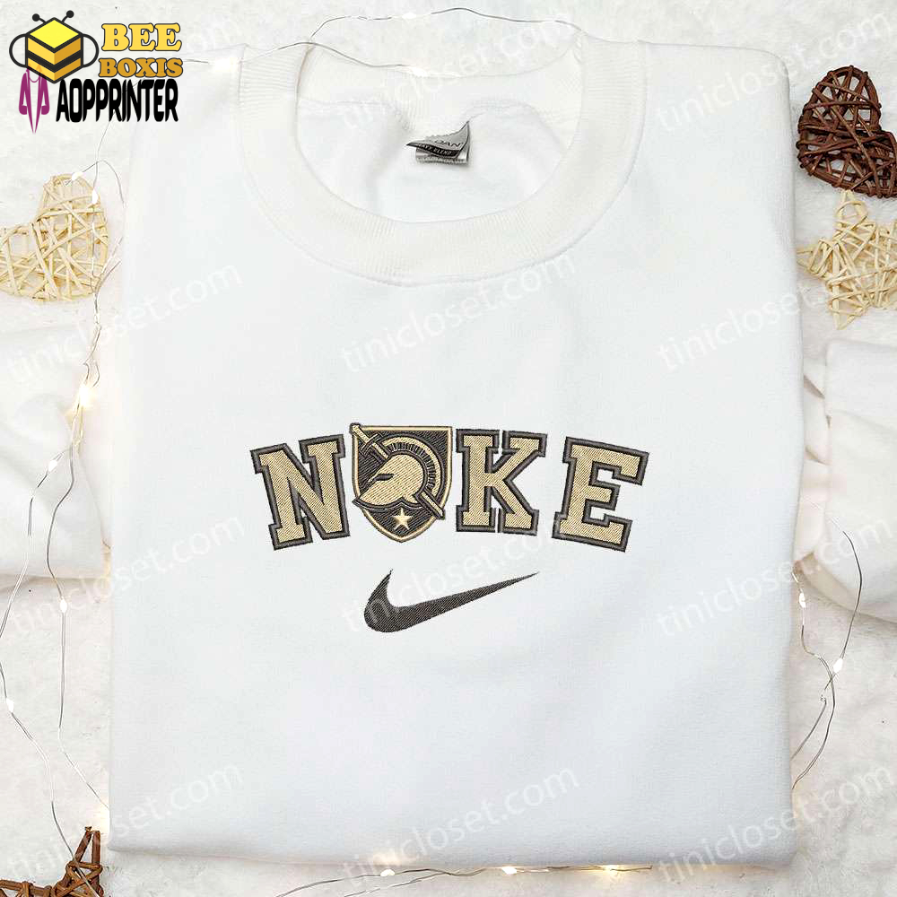 Army black knights x nike embroidered shirt & hoodie: ultimate ncaa sports gift