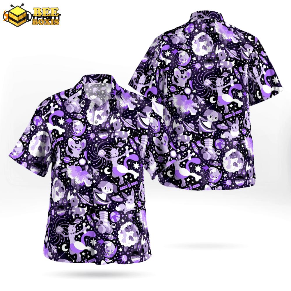 Astronomical pokemon hawaiian shirt: a celestial twist for pokemon fans!