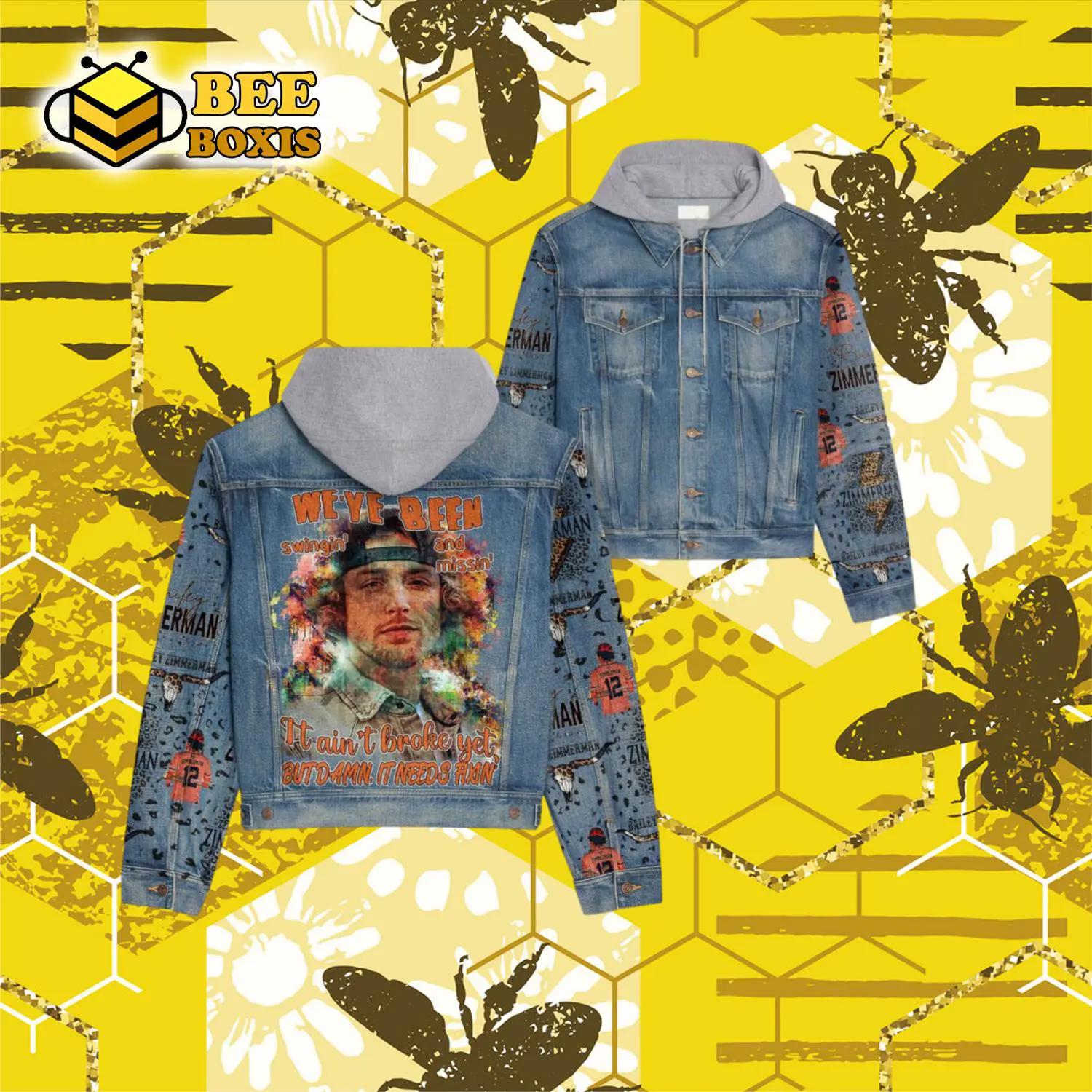 Bailey zimmerman rock and a hard place lyrics hooded denim jacket.png