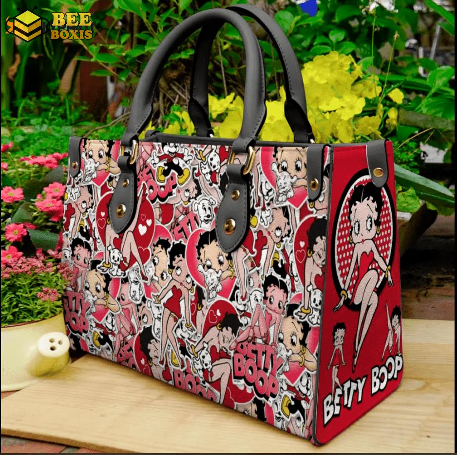 Betty boop leather handbag for women gift