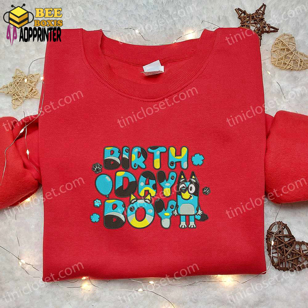 Bluey birthday boy shirt & cartoon hoodie: perfect gift idea for birthdays!