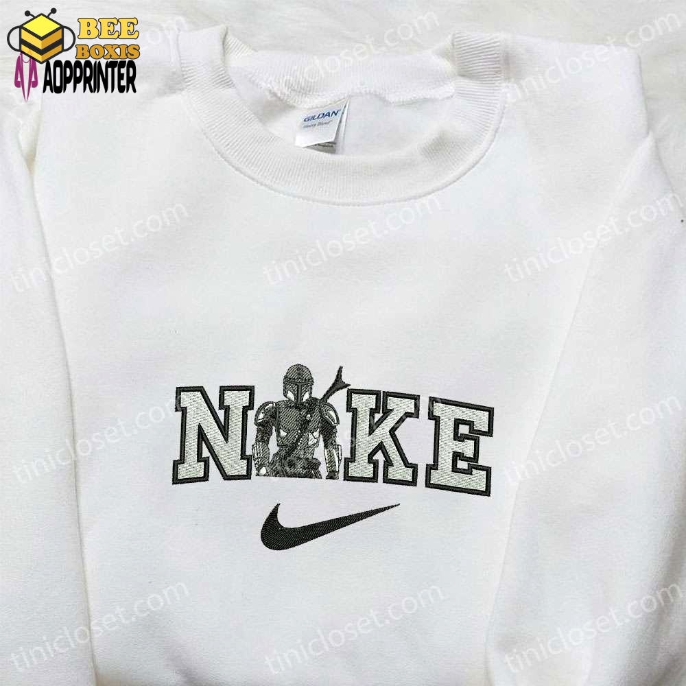 Boba fett star wars x nike embroidered sweatshirt: best nike inspired hoodie for birthday gifts