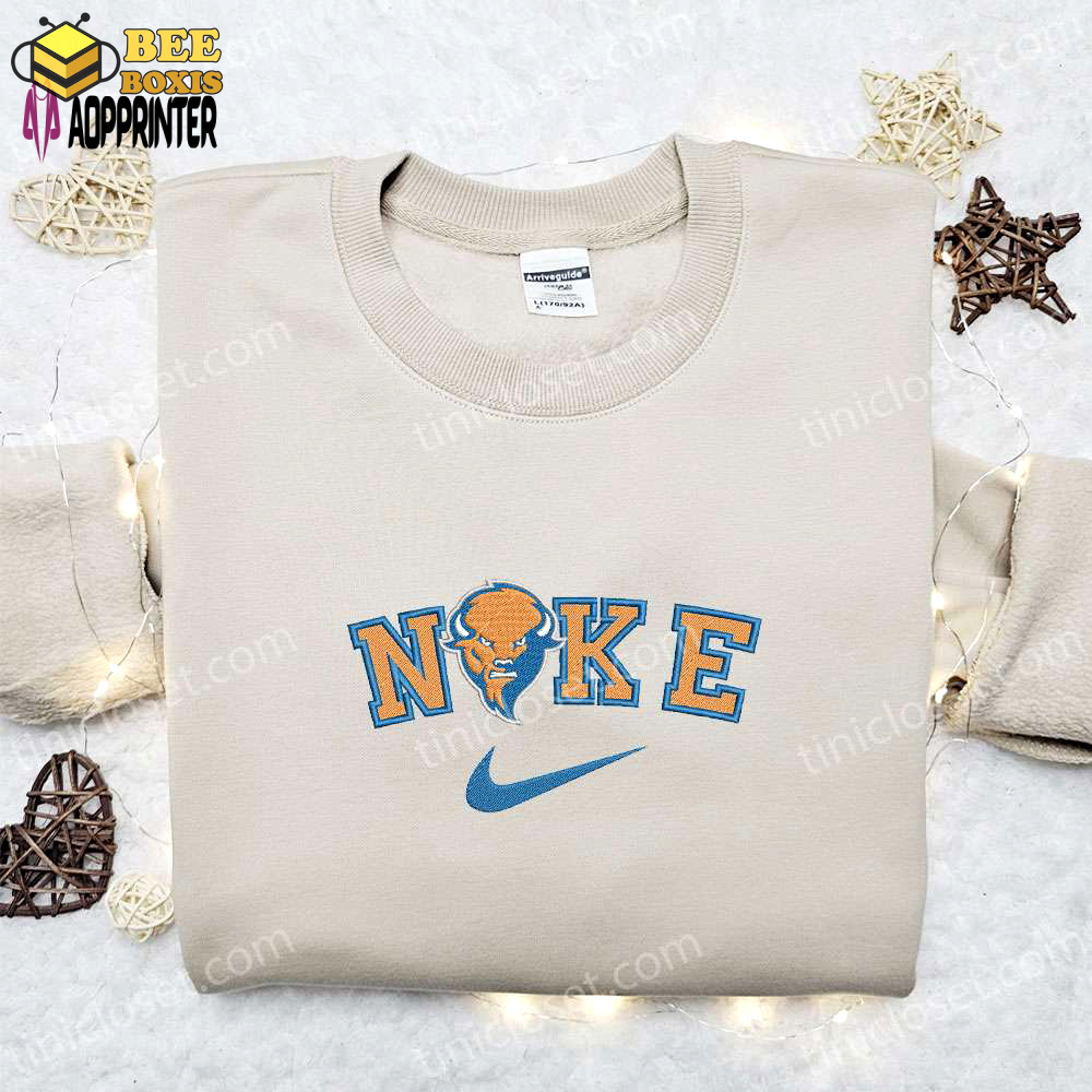 Bucknell bison x nike embroidered shirt & ncaa sports hoodie: perfect gift idea for fans