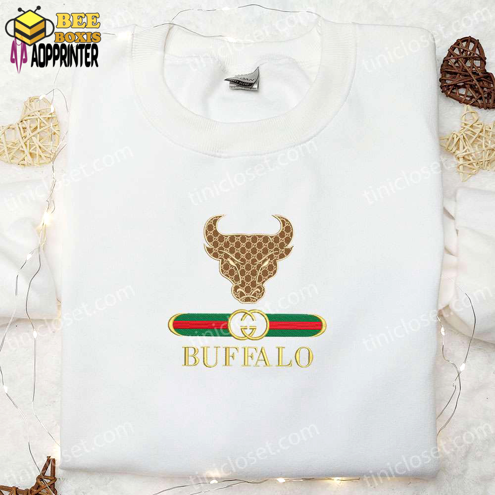 Buffalo bulls x gucci embroidered shirt & hoodie: perfect ncaa sports gift