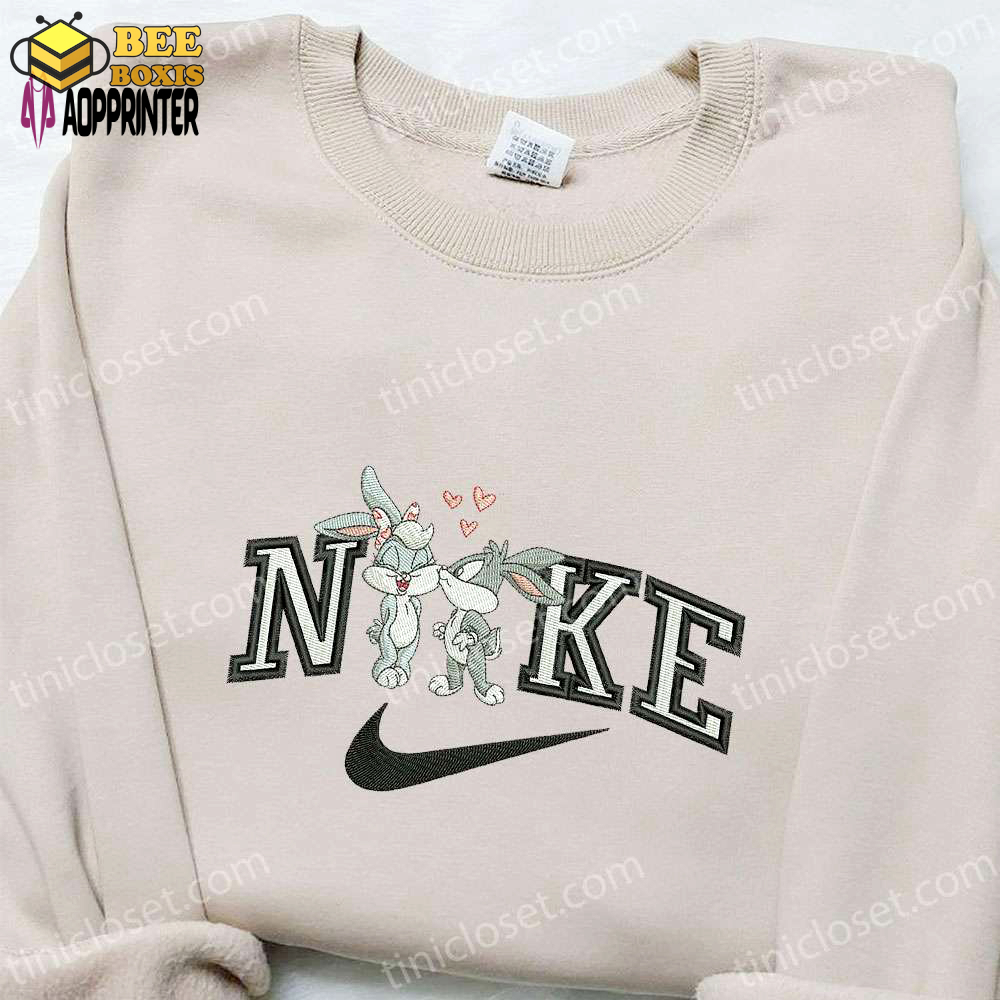 Bugs bunny and lola x nike embroidered shirt disney characters sweatshirt custom hoodie