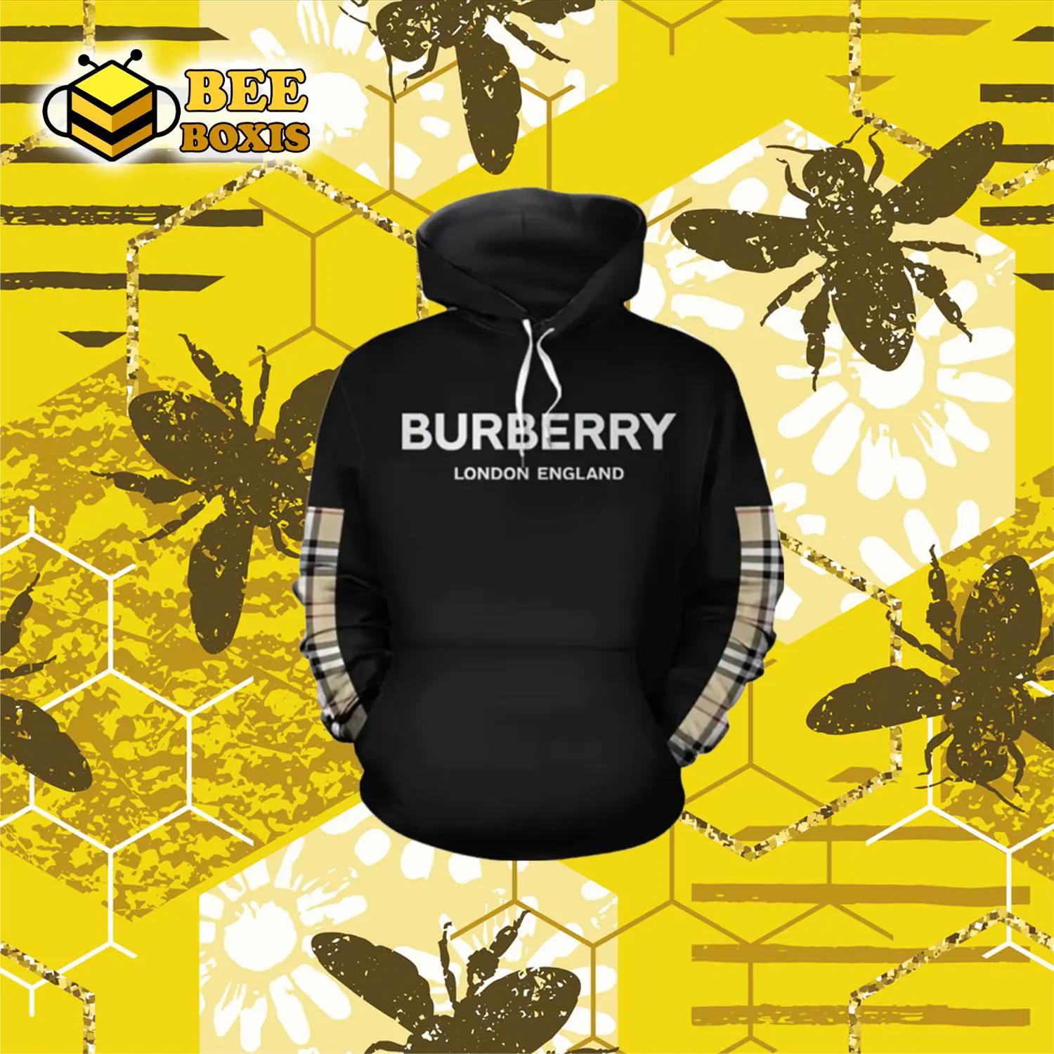 Burberry black unisex hoodie for men women luxury brand clothing clothes outfit