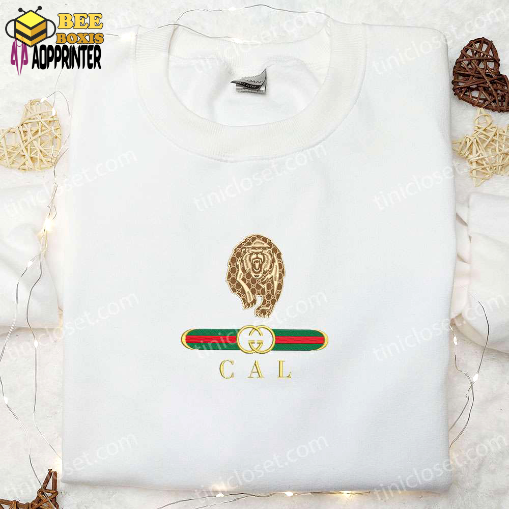 California golden bears x gucci embroidered shirt & ncaa sports hoodie: perfect gift idea