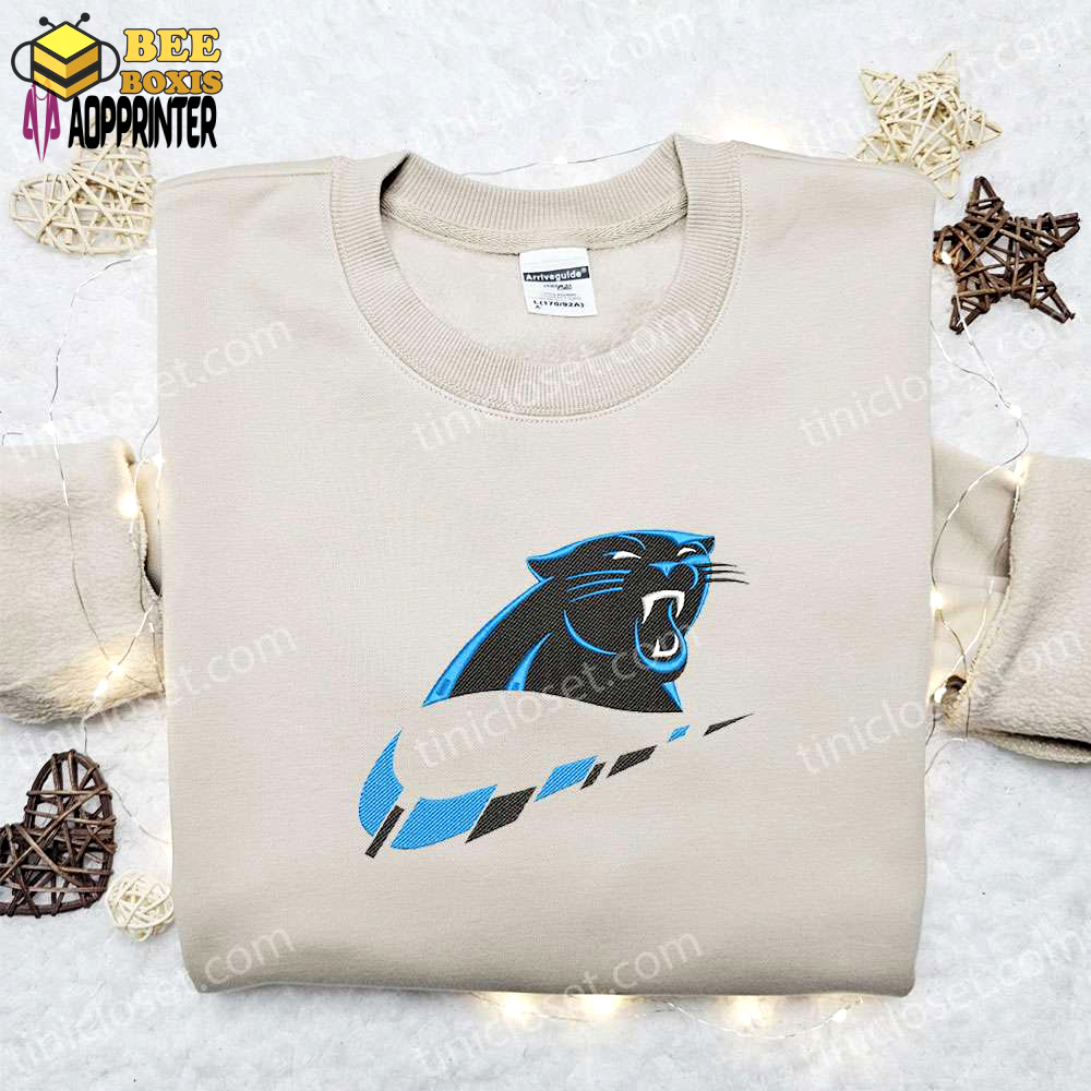 Carolina panthers nike swoosh shirt & nfl sports hoodie: best gift idea for fans