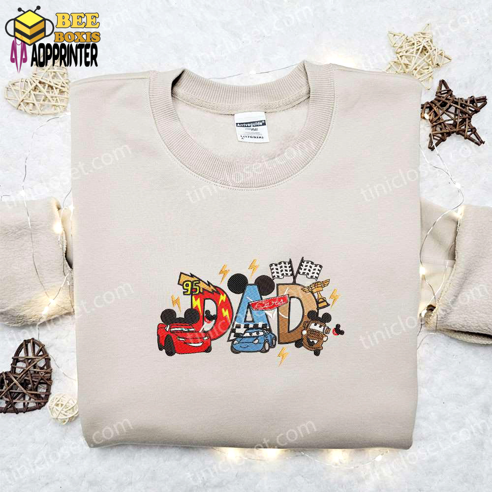 Cars dad embroidered shirt & disney characters hoodie: ultimate father s day gift idea
