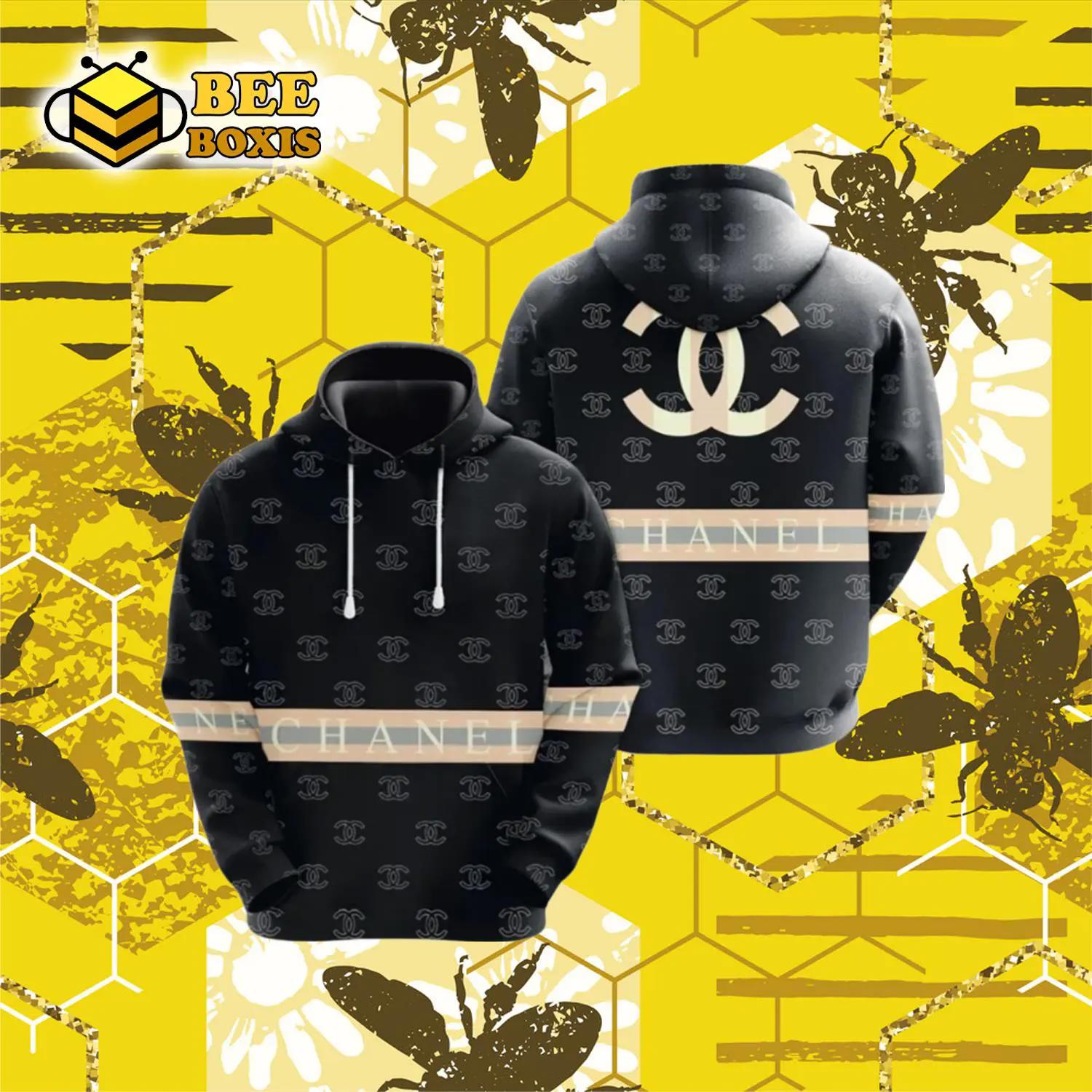 Chanel black unisex hoodie for men women luxury brand clothing clothes outfit