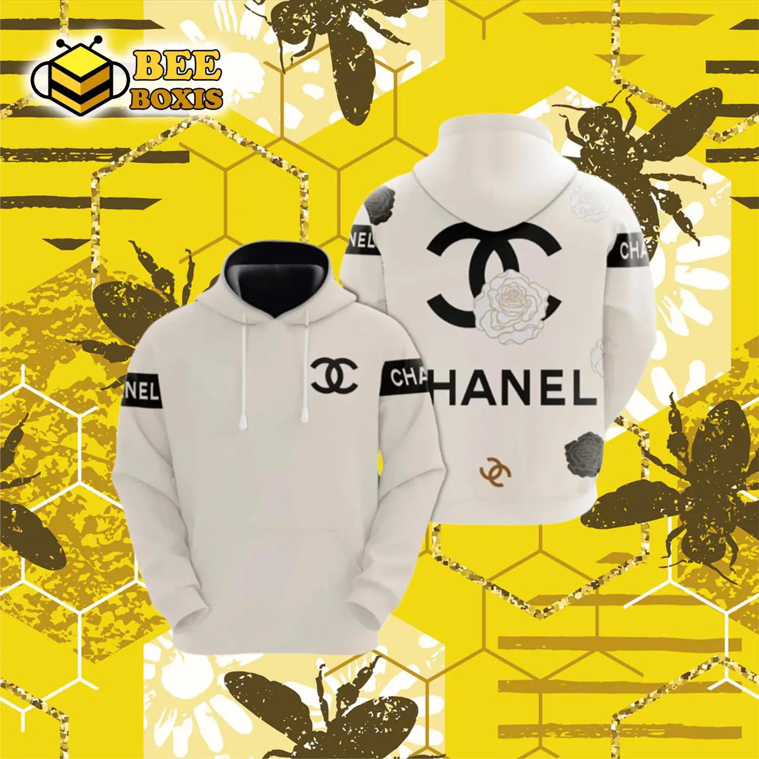Chanel white unisex hoodie for men women luxury brand clothing clothes outfit