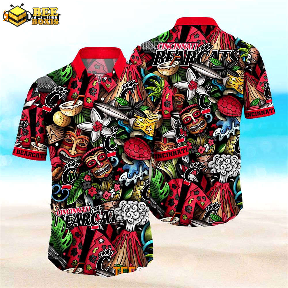 Cincinnati bearcats ncaa mens floral special design hawaiian shirt