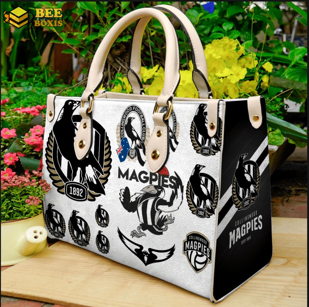Collingwood magpies leather handbag 2