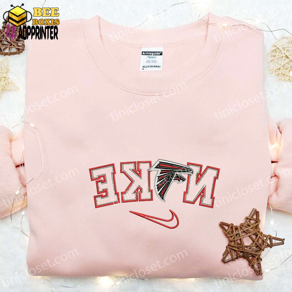 Custom nike x atlanta falcons embroidered t-shirt – nfl sports tee