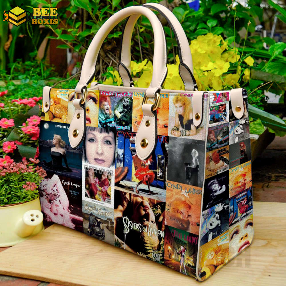 Cyndi lauper 1 leather handbag for women gift
