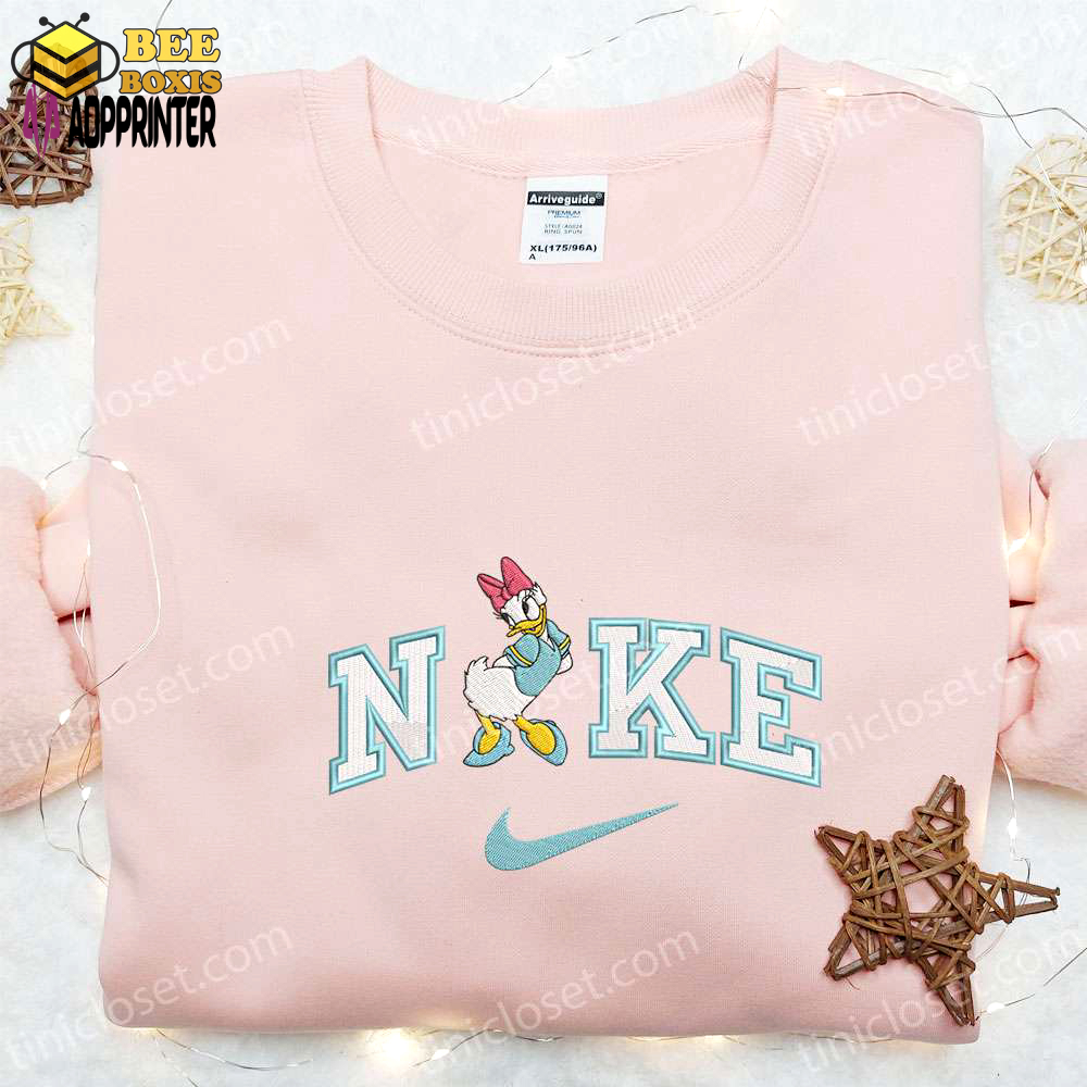 Daisy duck cruise x nike embroidered shirt: disney characters & nike inspired hoodie