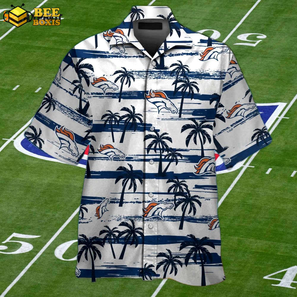 Denver broncos tropical aloha hawaiian shirt set – stylish short sleeve button up for men & women
