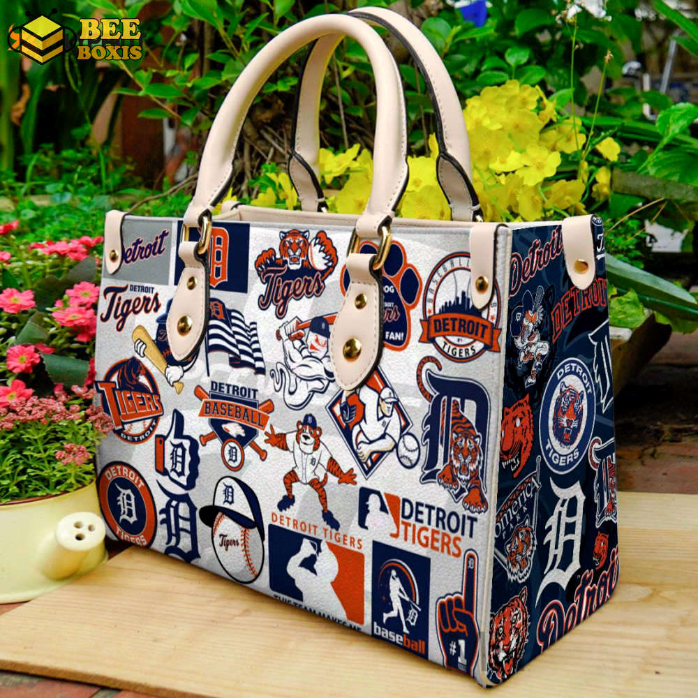 Detroit tigers 1 leather handbag for women gift