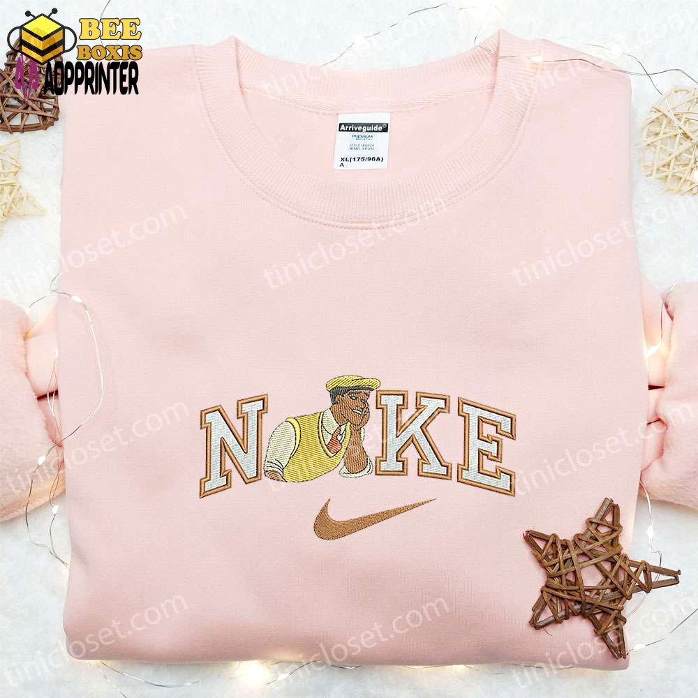 Disney characters embroidered shirt & hoodie: prince naveen tiana x nike best gift ideas