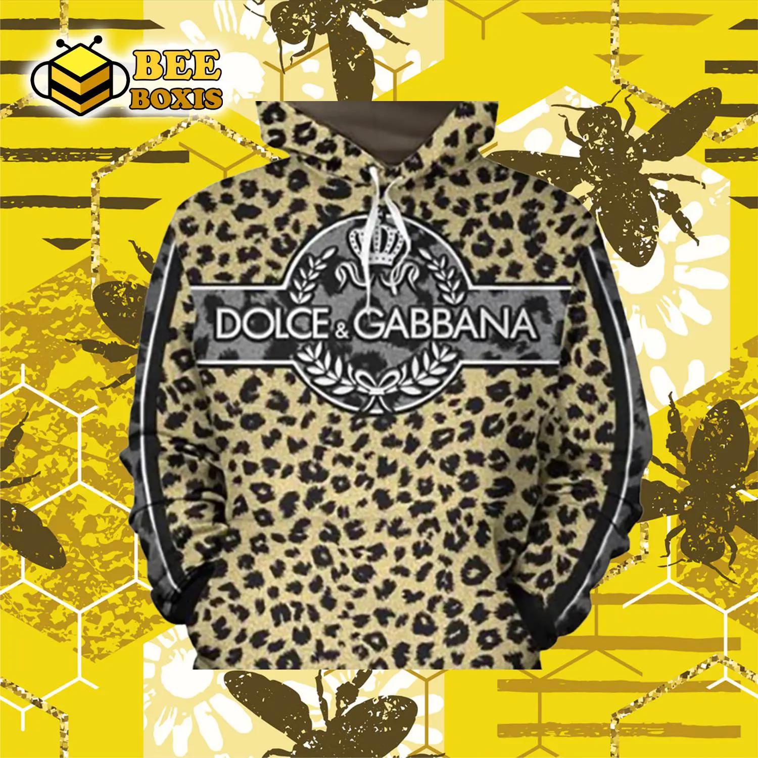 Dolce & gabbana leopard luxury brand unisex hoodie for men women