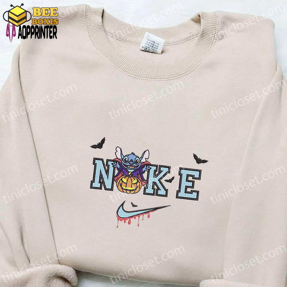 Dracula pumpkin x nike embroidered sweatshirt lilo and stitch disney shirt – the best halloween gift
