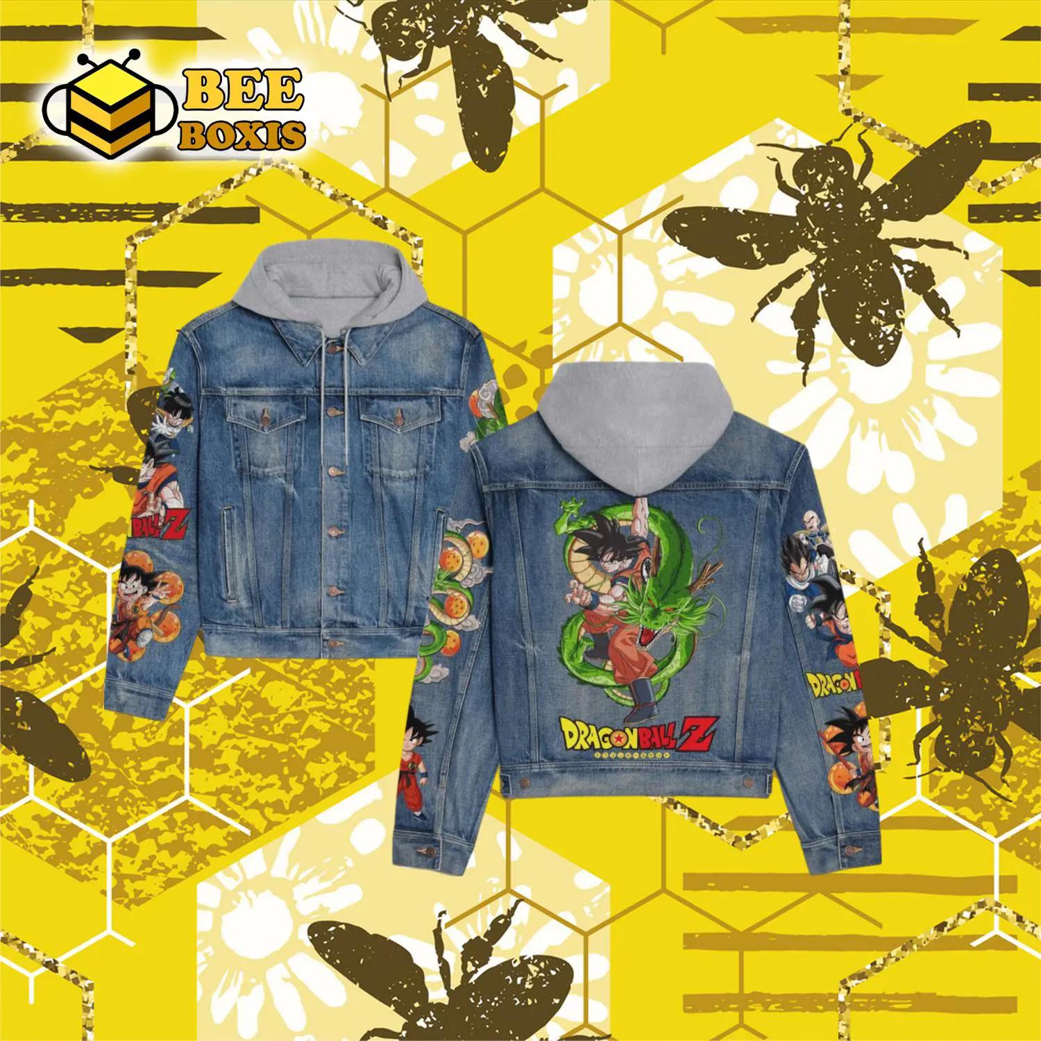 Dragonball z portrait design hooded denim jacket.png
