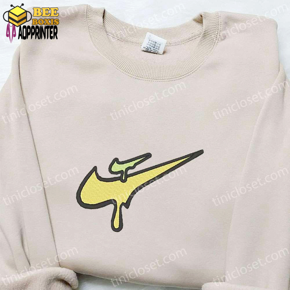 Dripping brand logo shirt: stylish embroidered top for trendy fashion enthusiasts