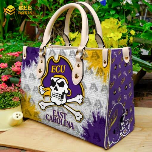 East carolina pirates leather handbag 2a