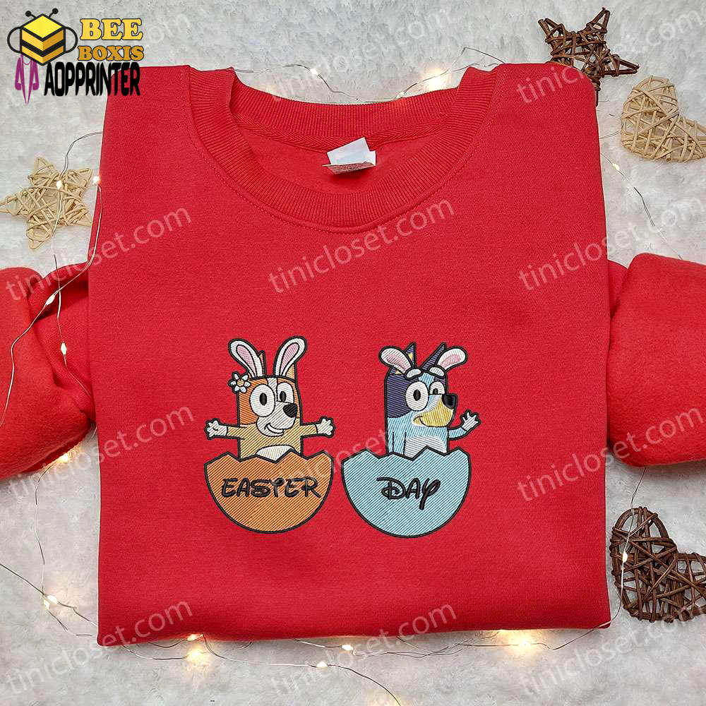 Easter embroidered shirt & cartoon hoodie – unique thanksgiving gift ideas