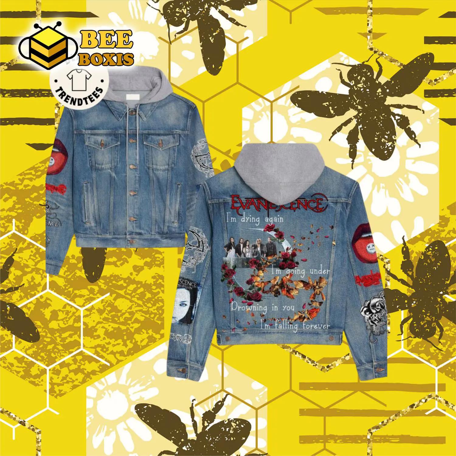 Evanecence going under lyric hooded denim jacket.png