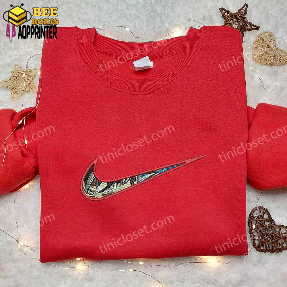 Goku ultra instinct x nike: embroidered sweatshirt with dragon ball & nike inspired design