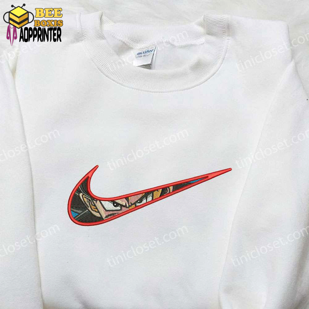 Goku x nike swoosh embroidered sweatshirt: dragon ball & nike inspired shirt
