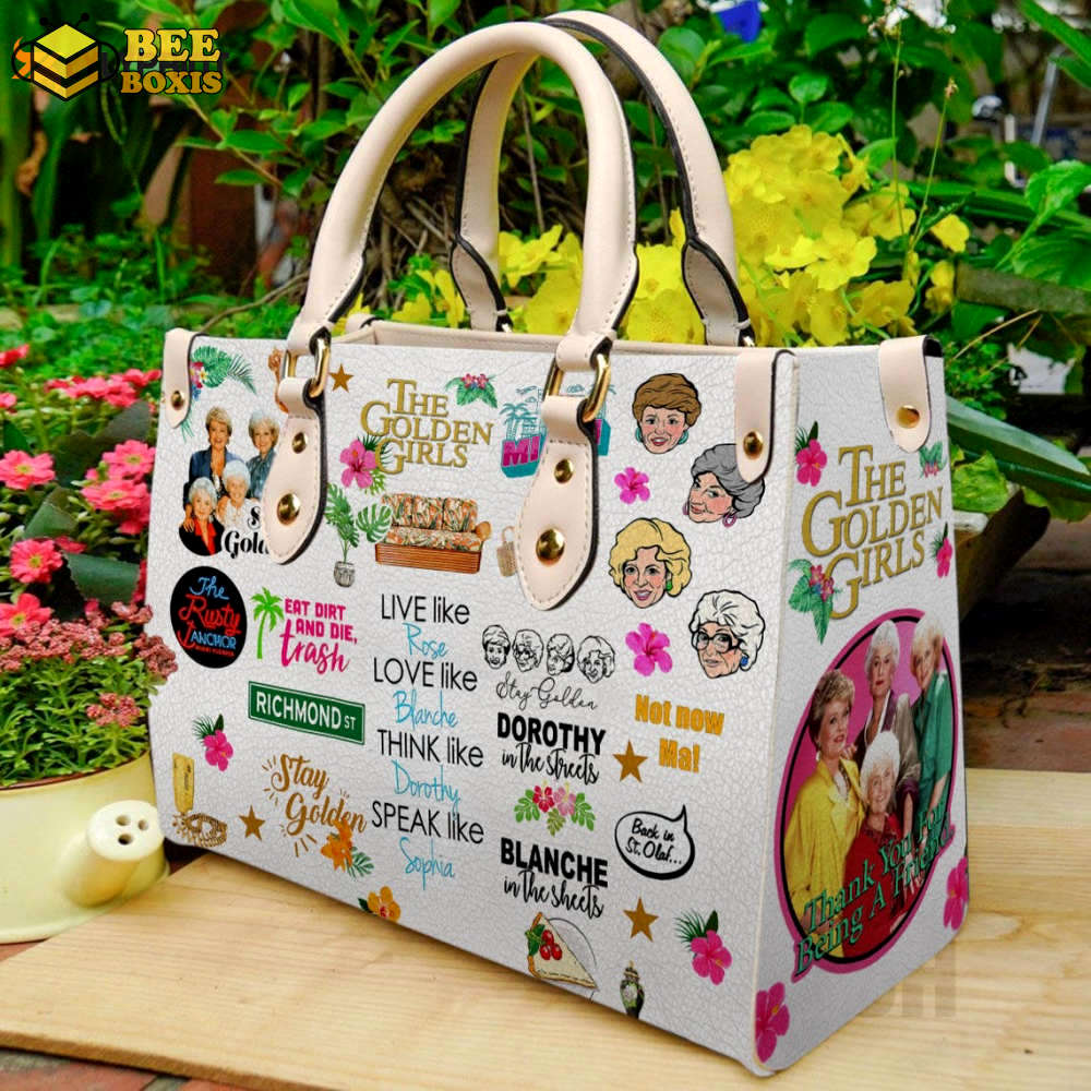 Golden girls leather handbag gift for women