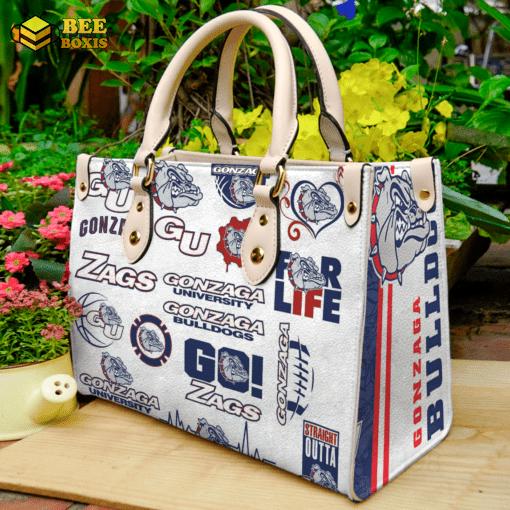 Gonzaga bulldogs leather handbag gift for women