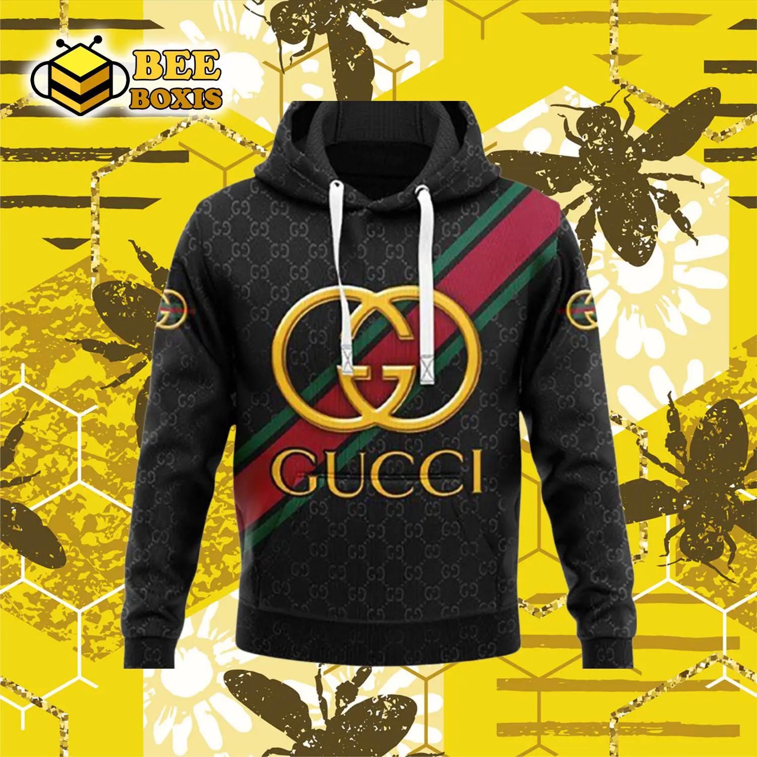 Gucci golden logo fashion luxury brand hoodie for men women