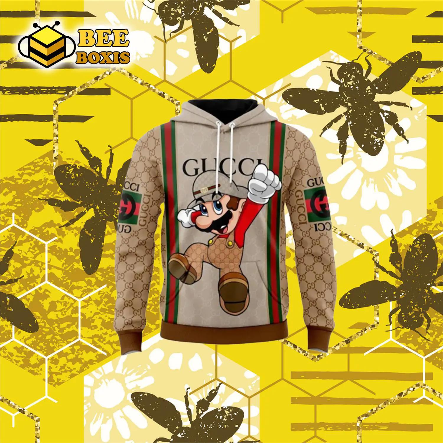 Gucci mario beige unisex hoodie outfit for men women luxury brand clothing special gift