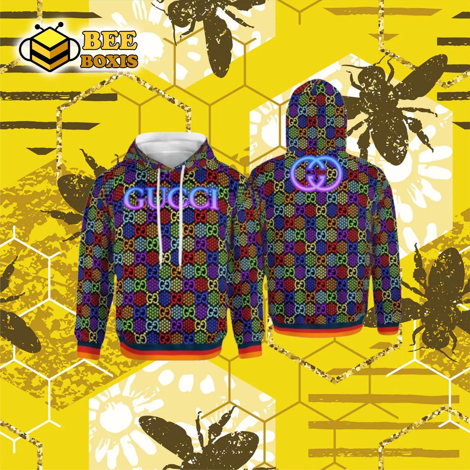 Gucci multicolor unisex hoodie for men women luxury brand clothing clothes outfit