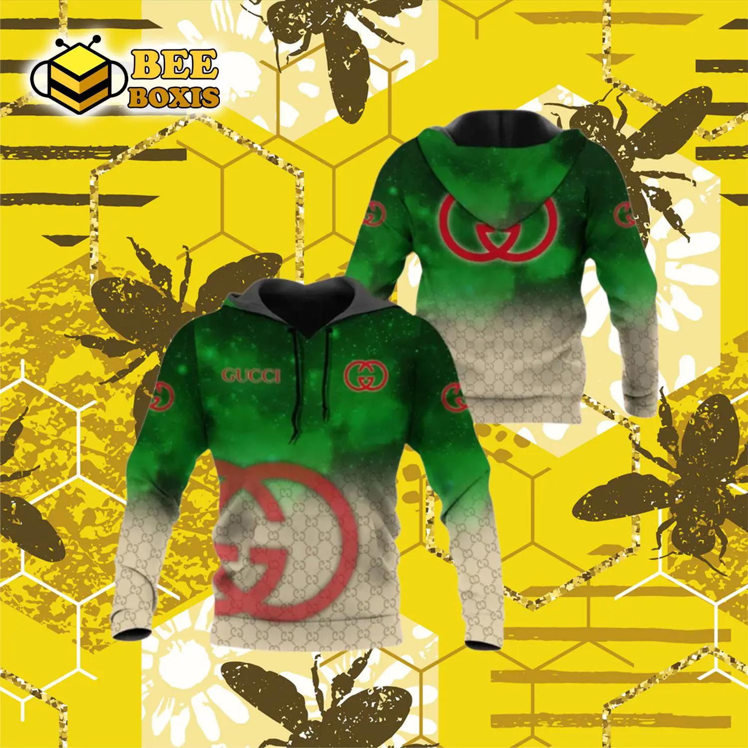 Gucci red logo green beige luxury brand unisex hoodie for men women