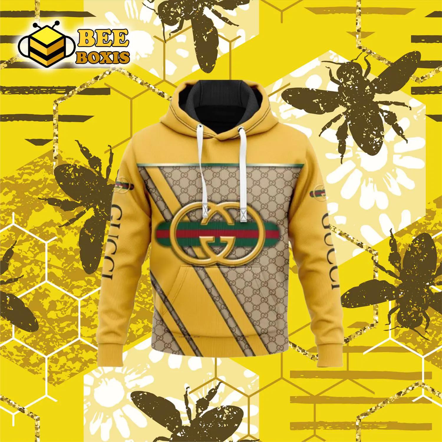 Gucci yellow pattern fashion luxury brand hoodie for men women