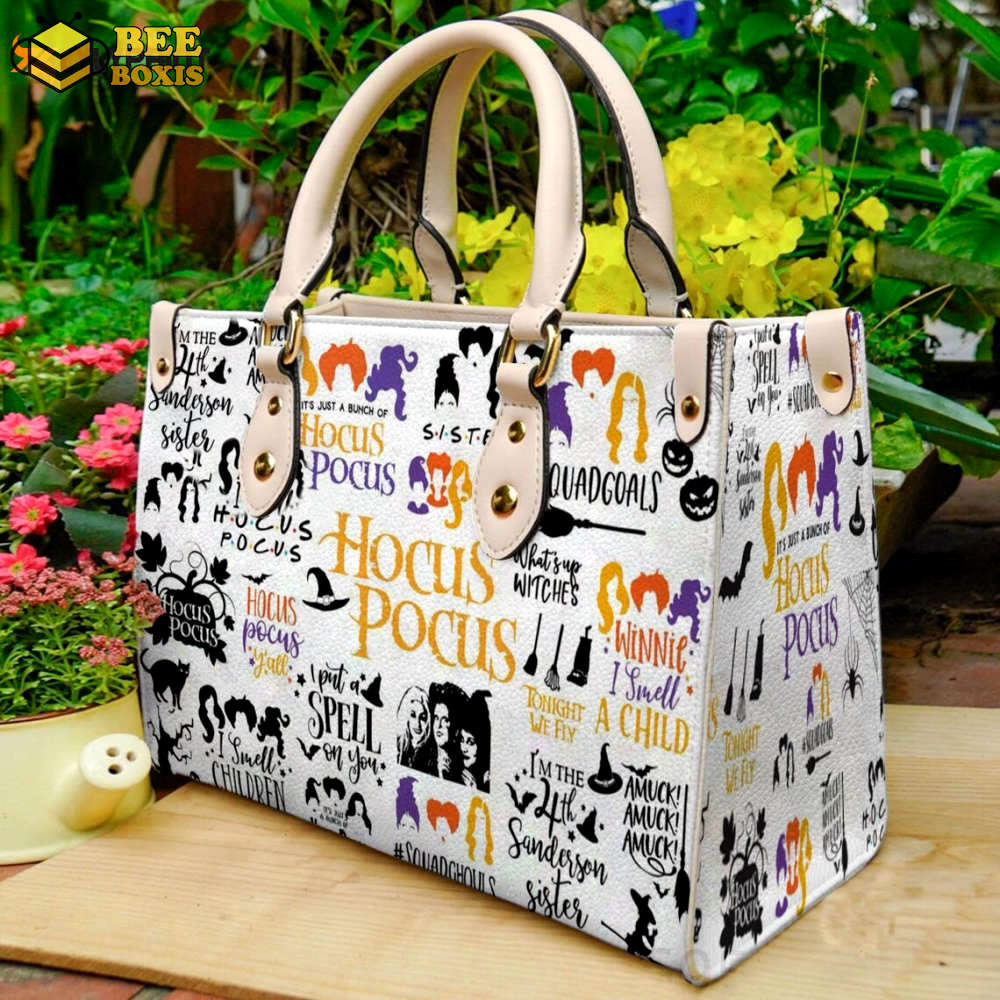 Hocus pocus leather handbag gift for women