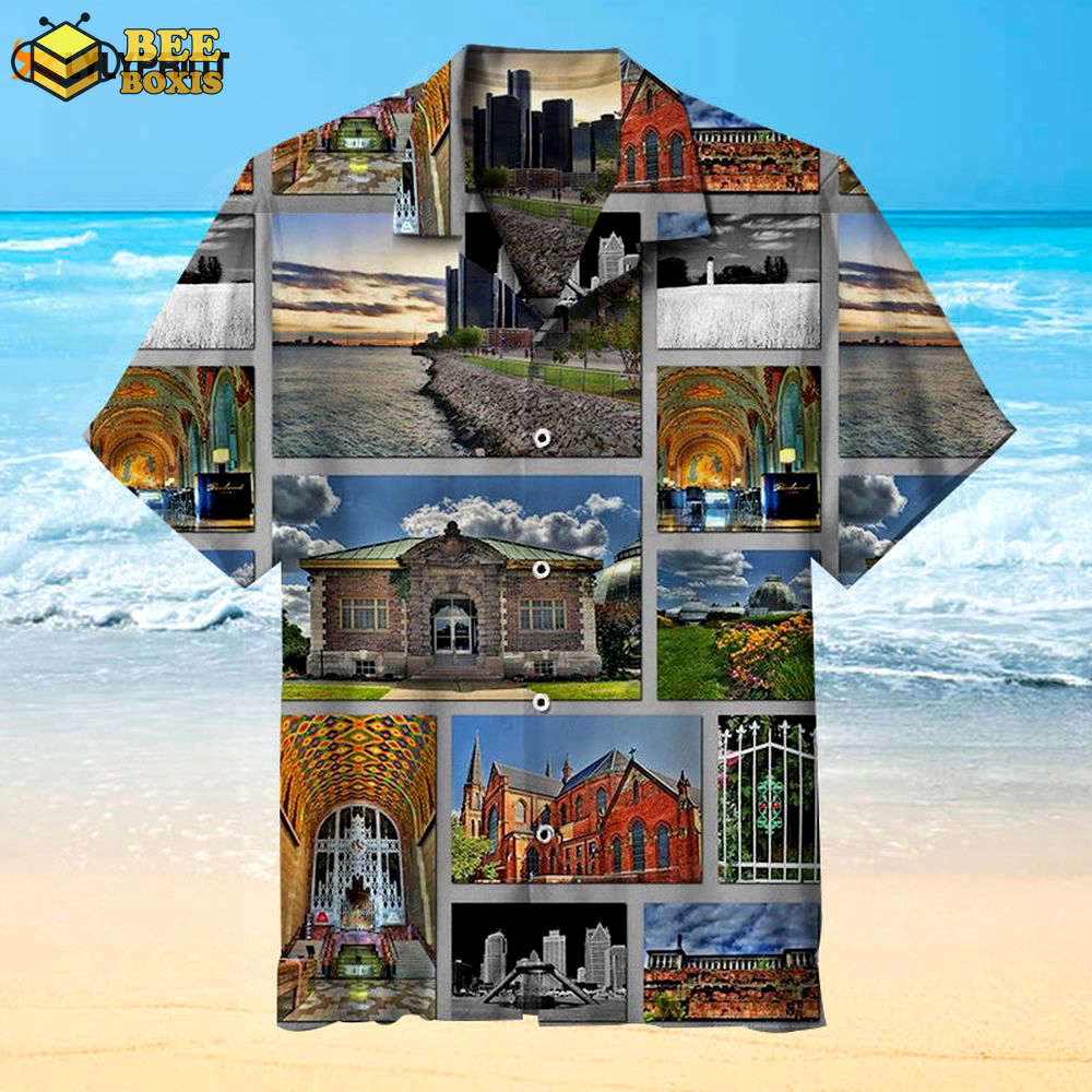 I love detroit hawaiian shirt summer gift for men women