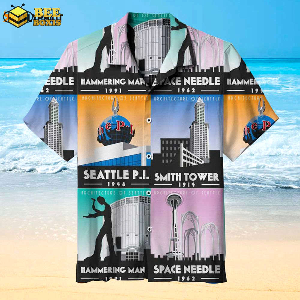 I love seattle hawaiian shirt summer gift for men women