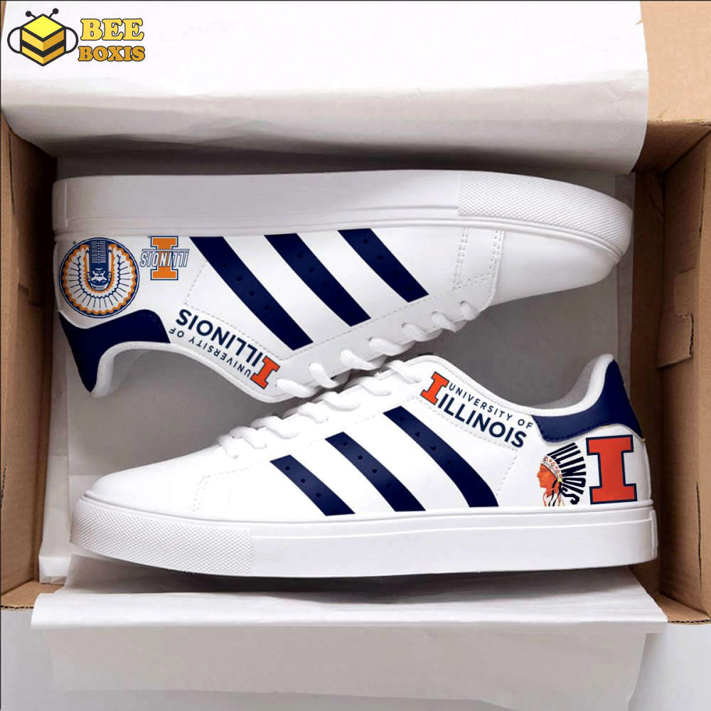Illinois fighting illini 1b skate shoes for men women fans gift