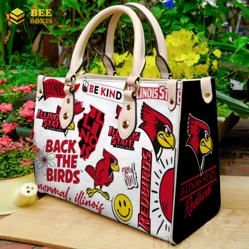 Illinois state redbirds leather handbag gift for women