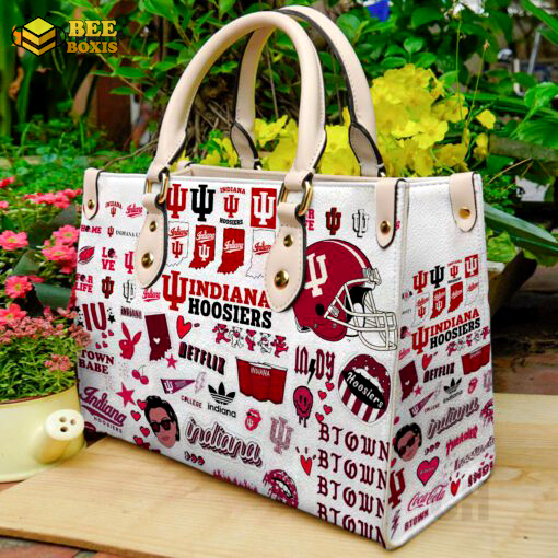 Indiana hoosiers 2 leather handbag gift for women