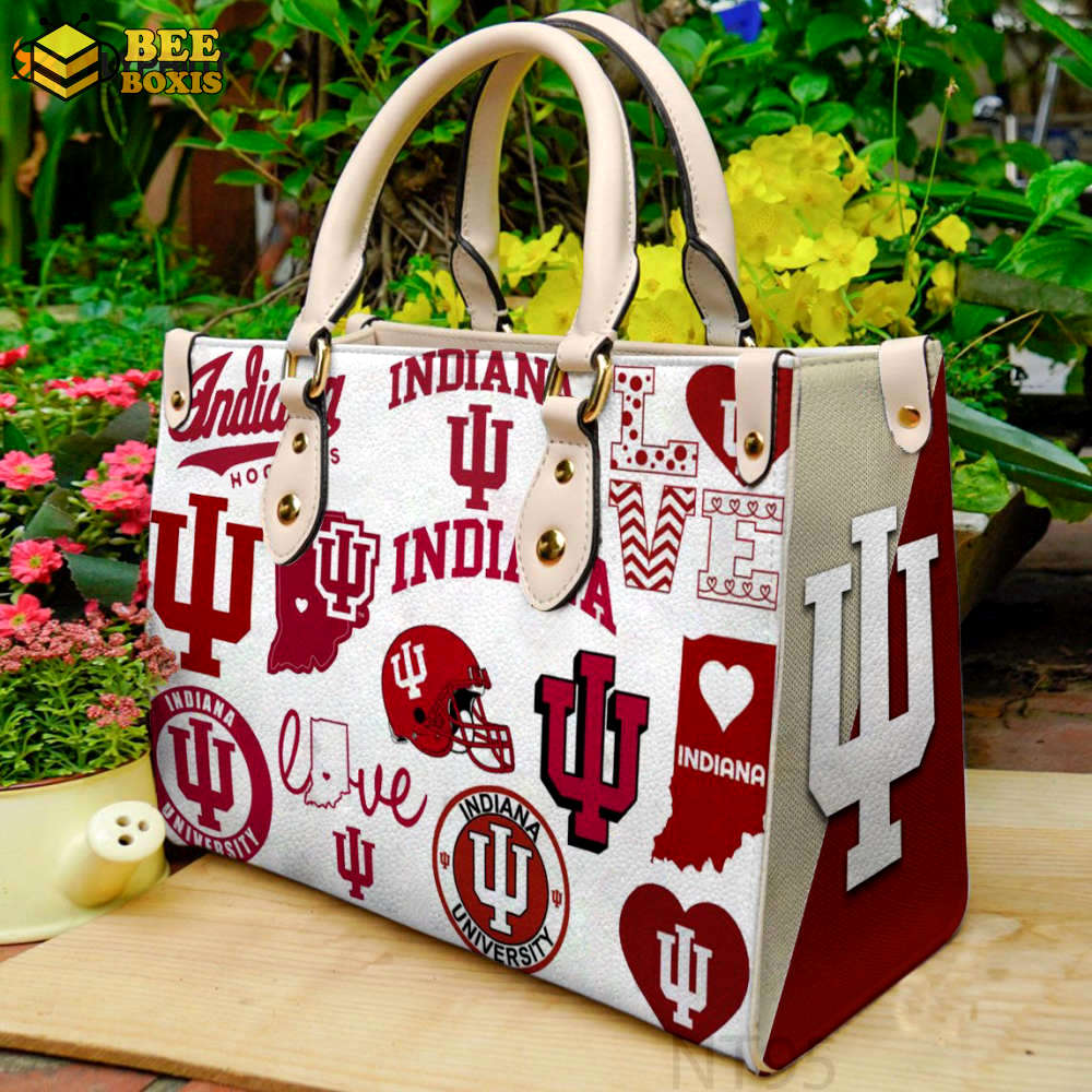 Indiana hoosiers leather handbag gift for women