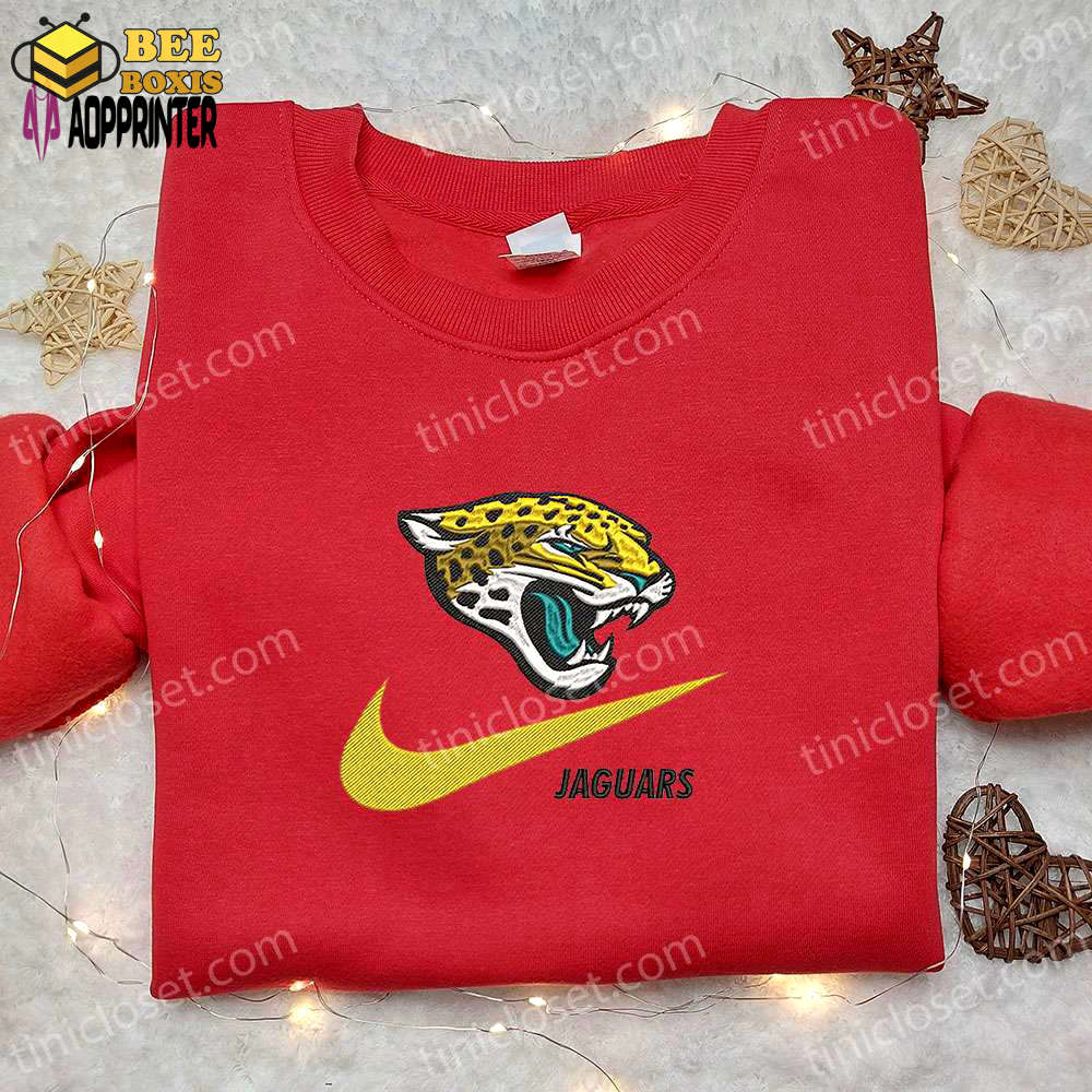Jacksonville jaguars x nike embroidered shirt & hoodie: nfl sports gear best gift idea